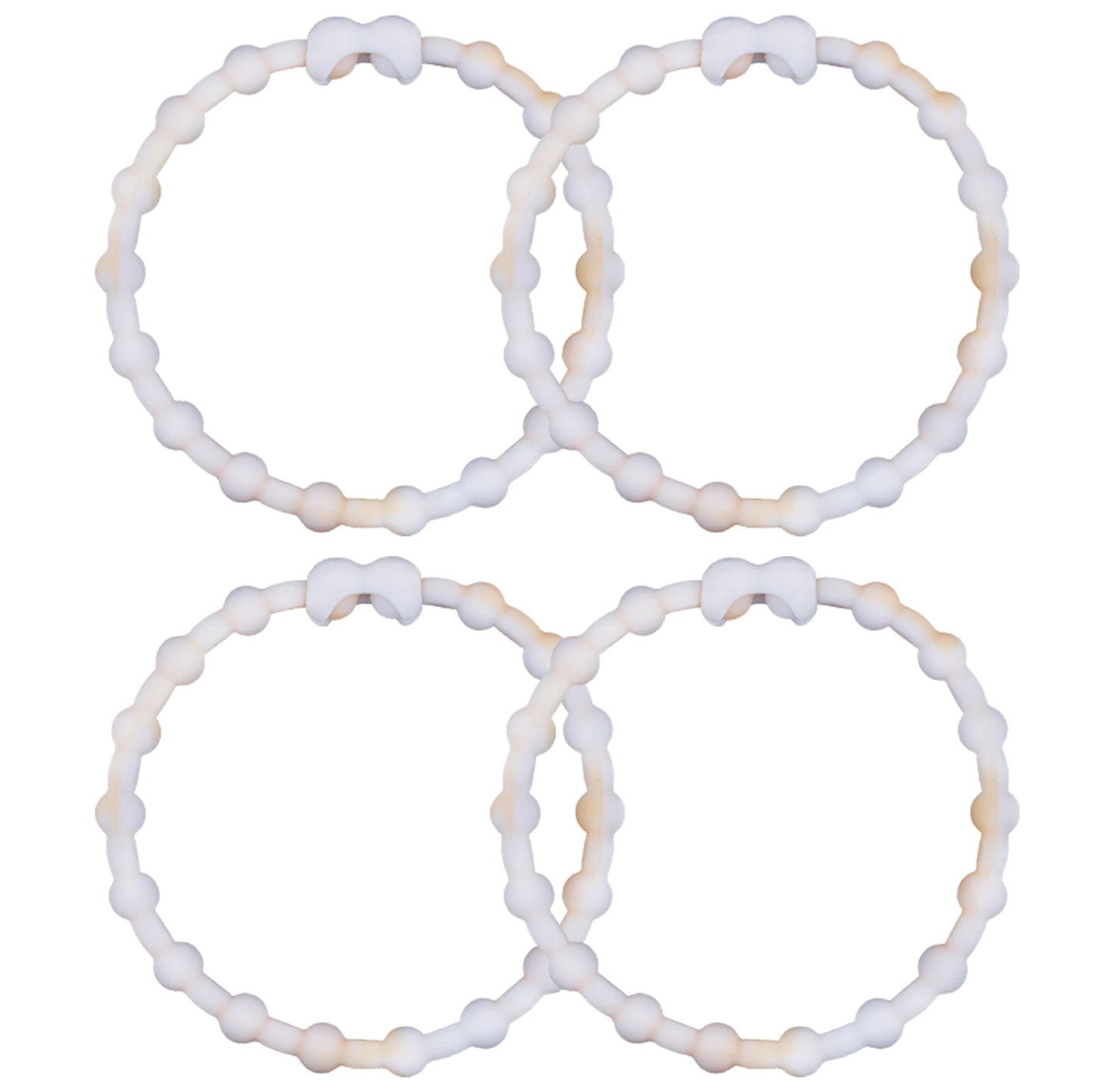 Cloudy Yellow Hair Ties (4-Pack) | Sunshine Whispers, Secure Hold, Gentle on Hair