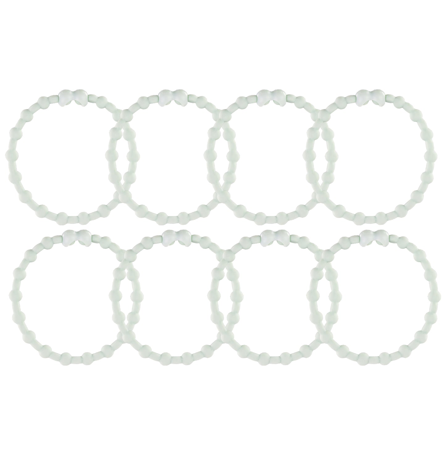 Soft Mint Hair Ties (8 Pack): Refresh Your Look with a Cool Pop of Color
