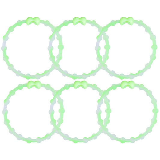 Clear Neon Green PRO Hair Ties (6-Pack): Electrifying Energy for Your Style