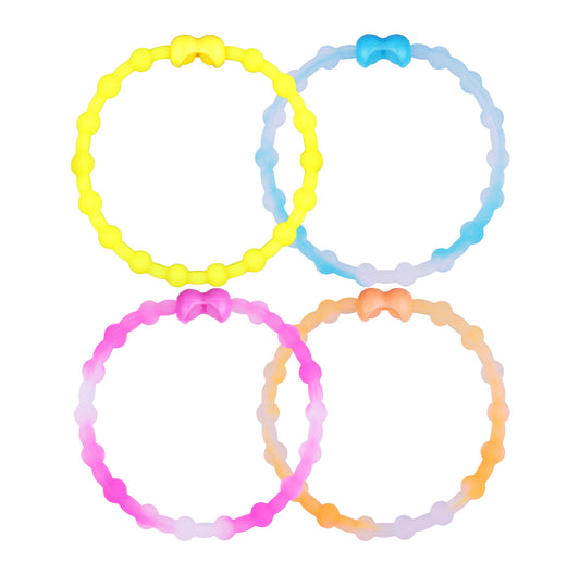 Neon Nightscape Pack PRO Hair Ties (4-Pack): Embrace the Vibrant Night