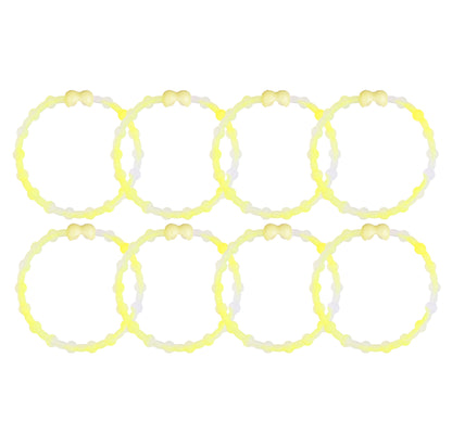 Clear Neon Yellow Hair Ties (8 Pack) - A Burst of Sunshine for Every Hairstyle