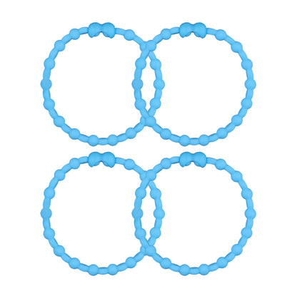 Pastel Blue Hair Ties (4-Pack) for Effortless Elegance