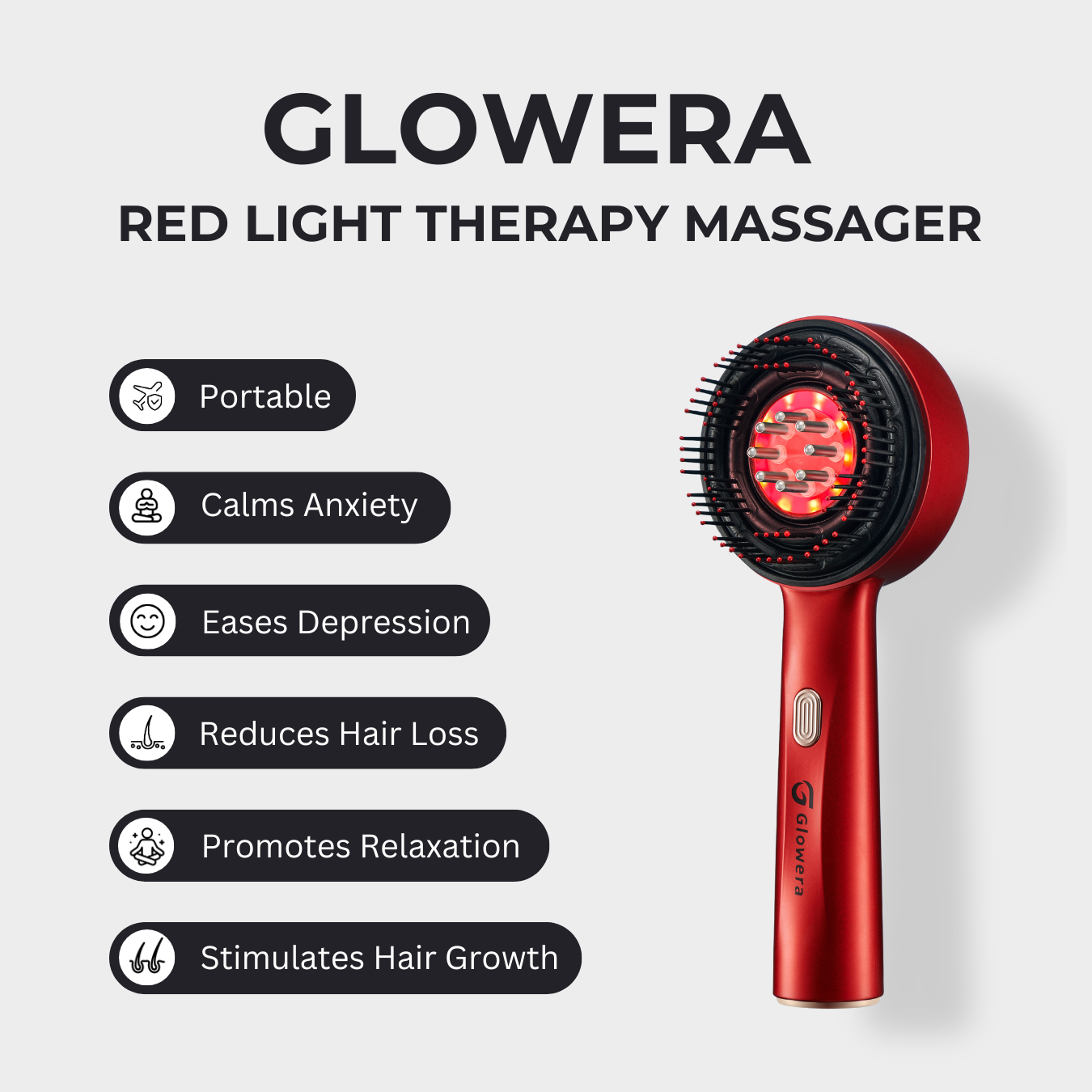 Glowera™ Red Light Scalp Massager