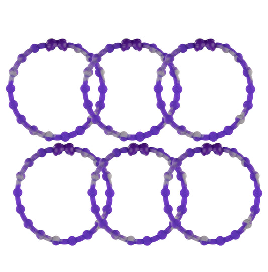 Marble Magic in Purple: Hair Ties (6-Pack) for a Mesmerizing Look
