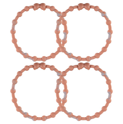 Marble Rose Gold PRO Hair Ties (4-Pack): Elegant Style for Every Look