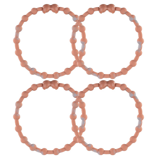 Marble Rose Gold PRO Hair Ties (4-Pack): Elegant Style for Every Look