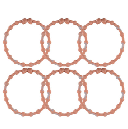 Marble Rose Gold Hair Ties (6-Pack): Luxurious Touch for Every Hairstyle