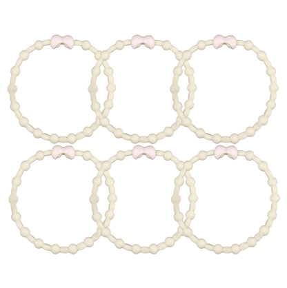 Jasmine Hair Ties (6-Pack): Delicate Fragrance &amp; Secure Hold