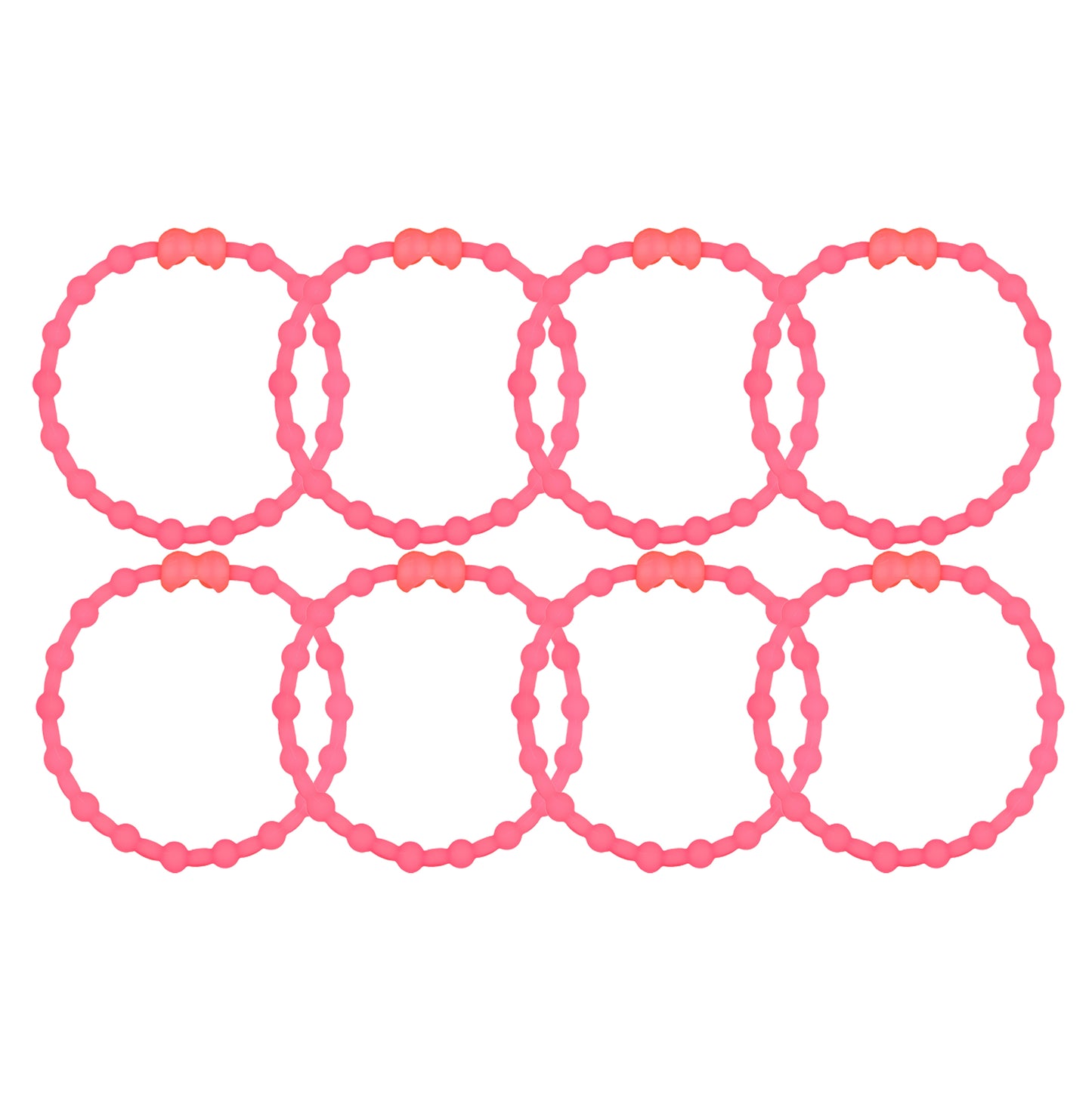 Coral Hair Ties (8 Pack): Ocean Hues for Every Style