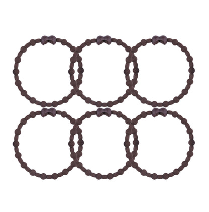 Dark Brown Hair Ties (6-Pack): Classic Sophistication for Every Look