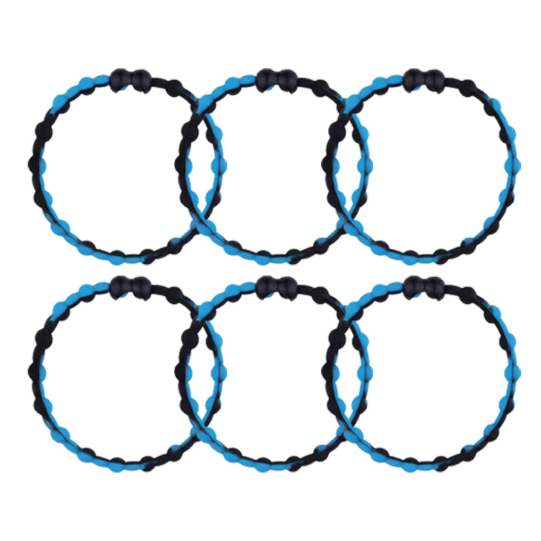 Black & Blue PRO Hair Ties (6-Pack): Bold Contrast for Effortless Style