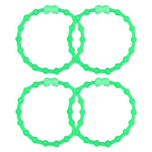Neon Green Hair Ties (4-Pack): Add a Pop of Brightness to Your Look
