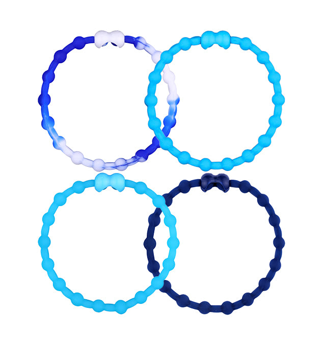 Azure Dream Pack PRO Hair Ties: Easy Release Adjustable for Every Hair Type PACK OF 4