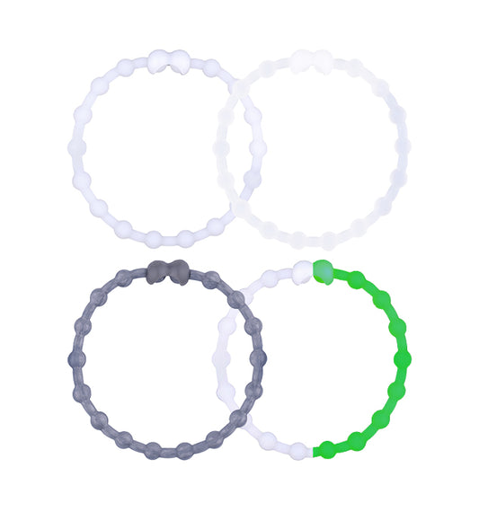 Celestial Frost Pack Hair Ties (4 Pack) | Unique Design, Secure Hold, Gentle on Hair