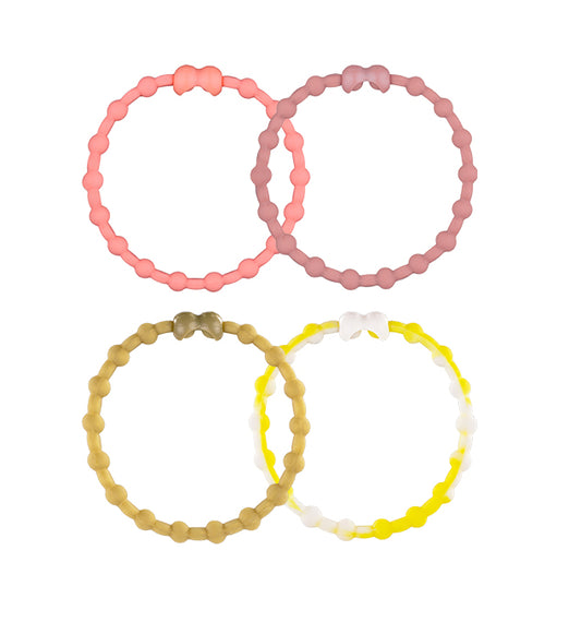 Golden Radiance Pack PRO Hair Ties (4-Pack): Illuminate Your Look with Vibrant Hues